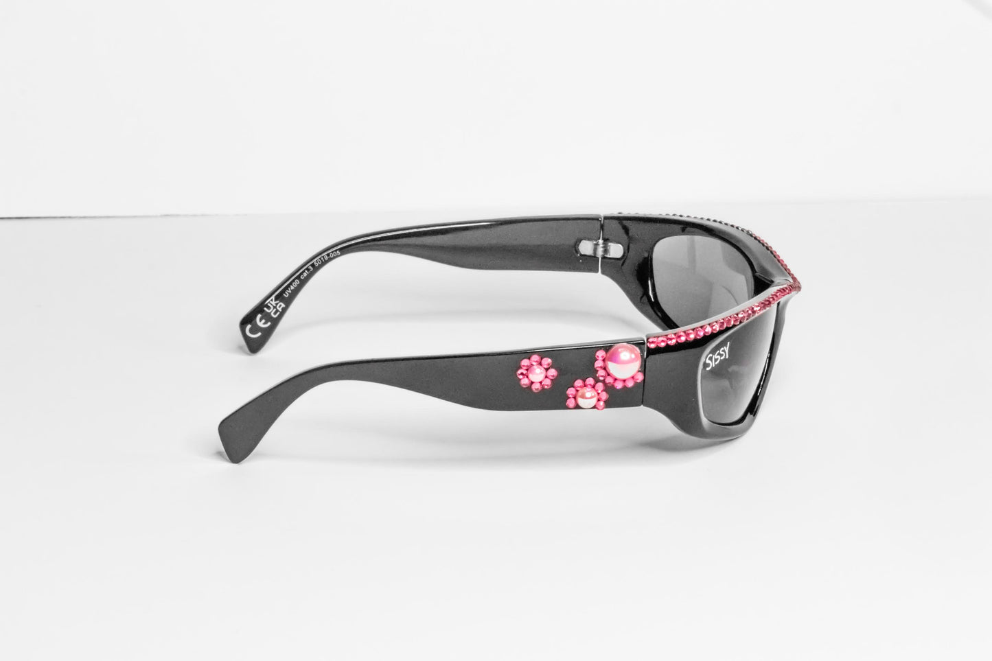 Pink Flowers - Black