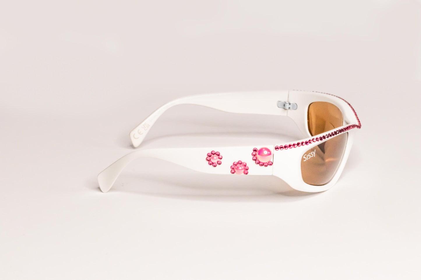 Pink Flowers - White