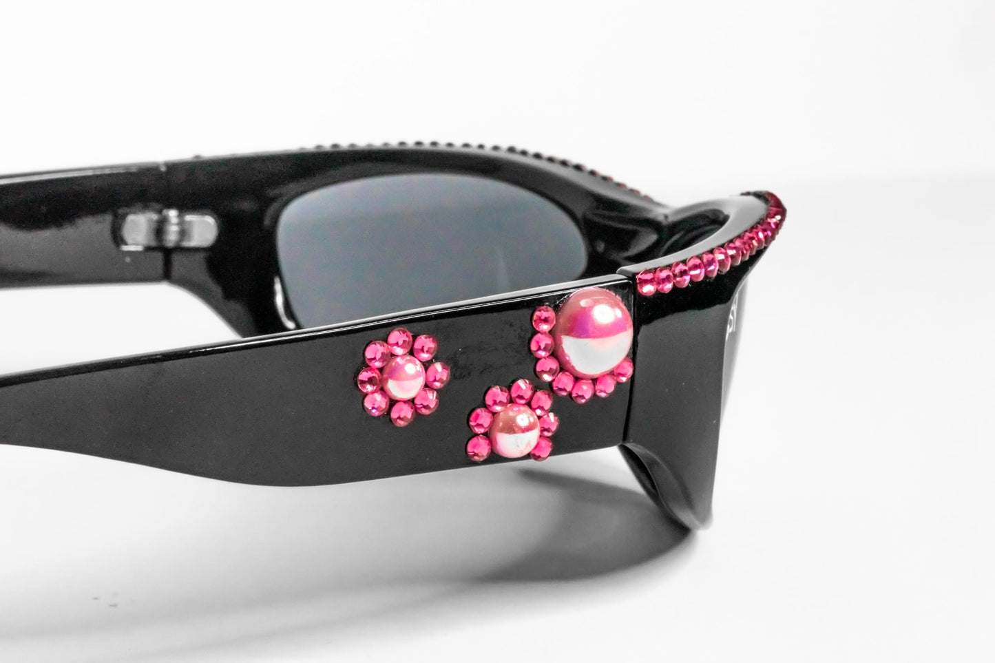 Pink Flowers - Black